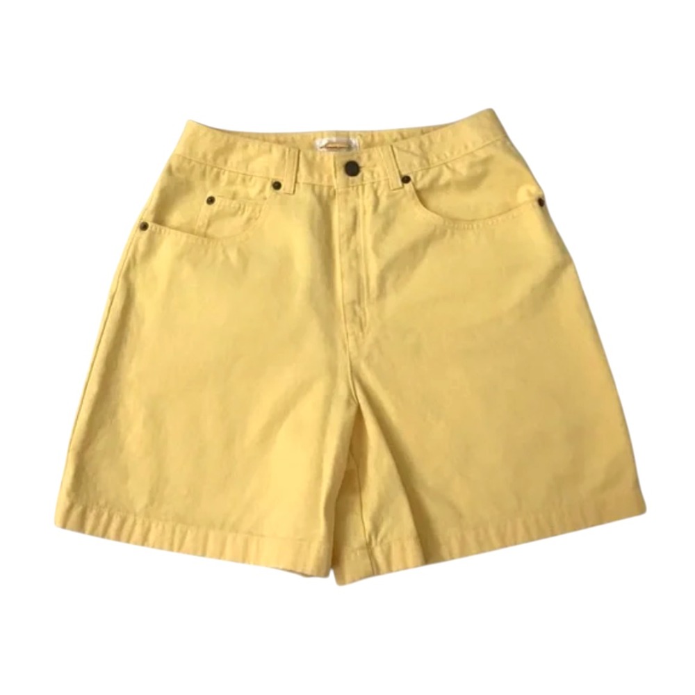 VTG TALBOTS SHORTS Cotton Denim Bermuda Pockets CLASSIC HIGH RISE BAGGY sz 6-P